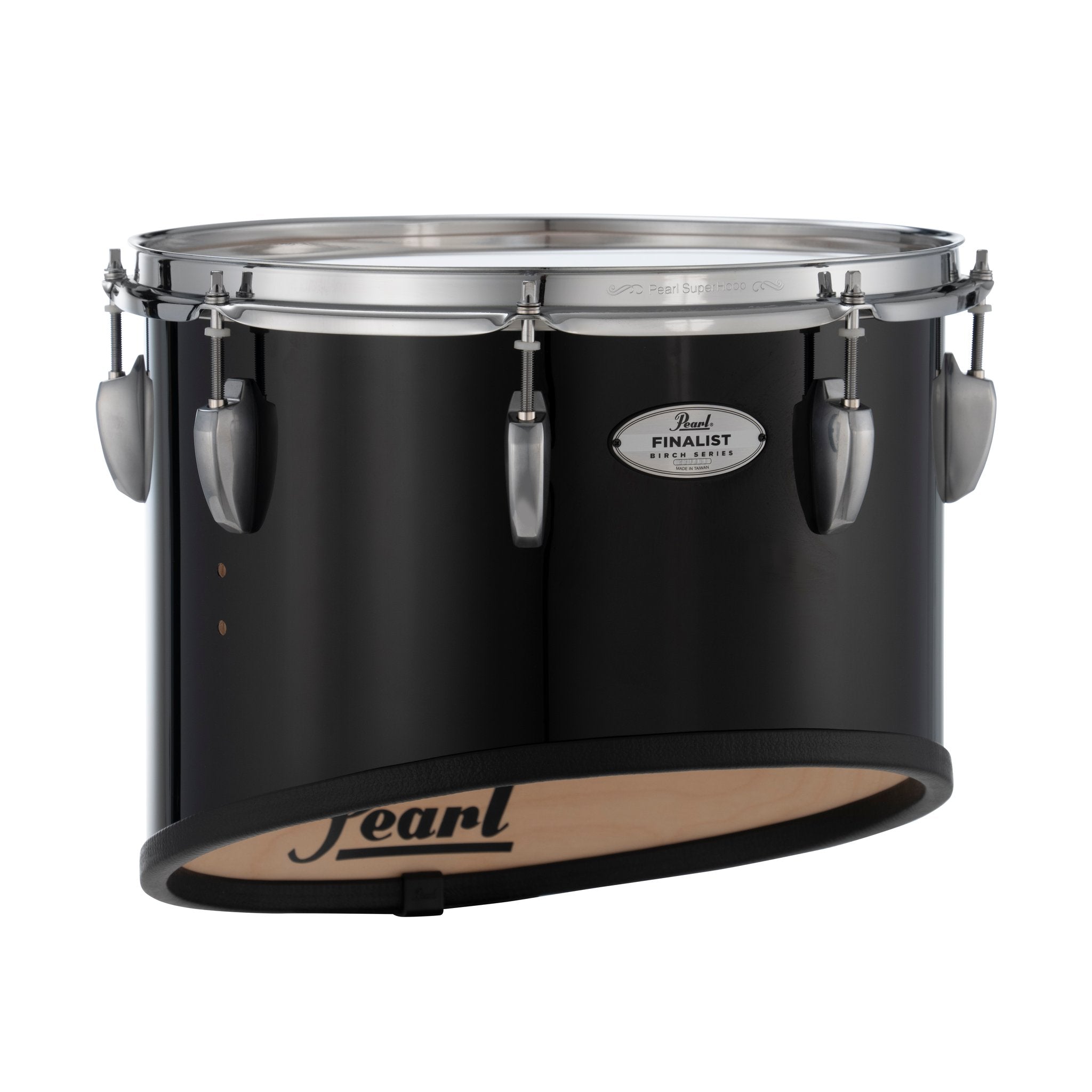 Pearl Finalist Birch Marching Tenor Drum - 14" - Midnight Black - With Mounts for CXS-2 - Image 4