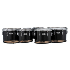 Pearl Finalist Birch Sextet Marching Tenor Set - 6"/8"/10"/12"/13"/14" - Midnight Black - Image 1