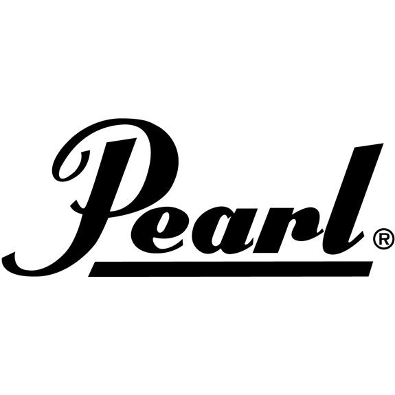 Pearl Logo Decal For Bass Drum Head - Black - 13"x5.5"