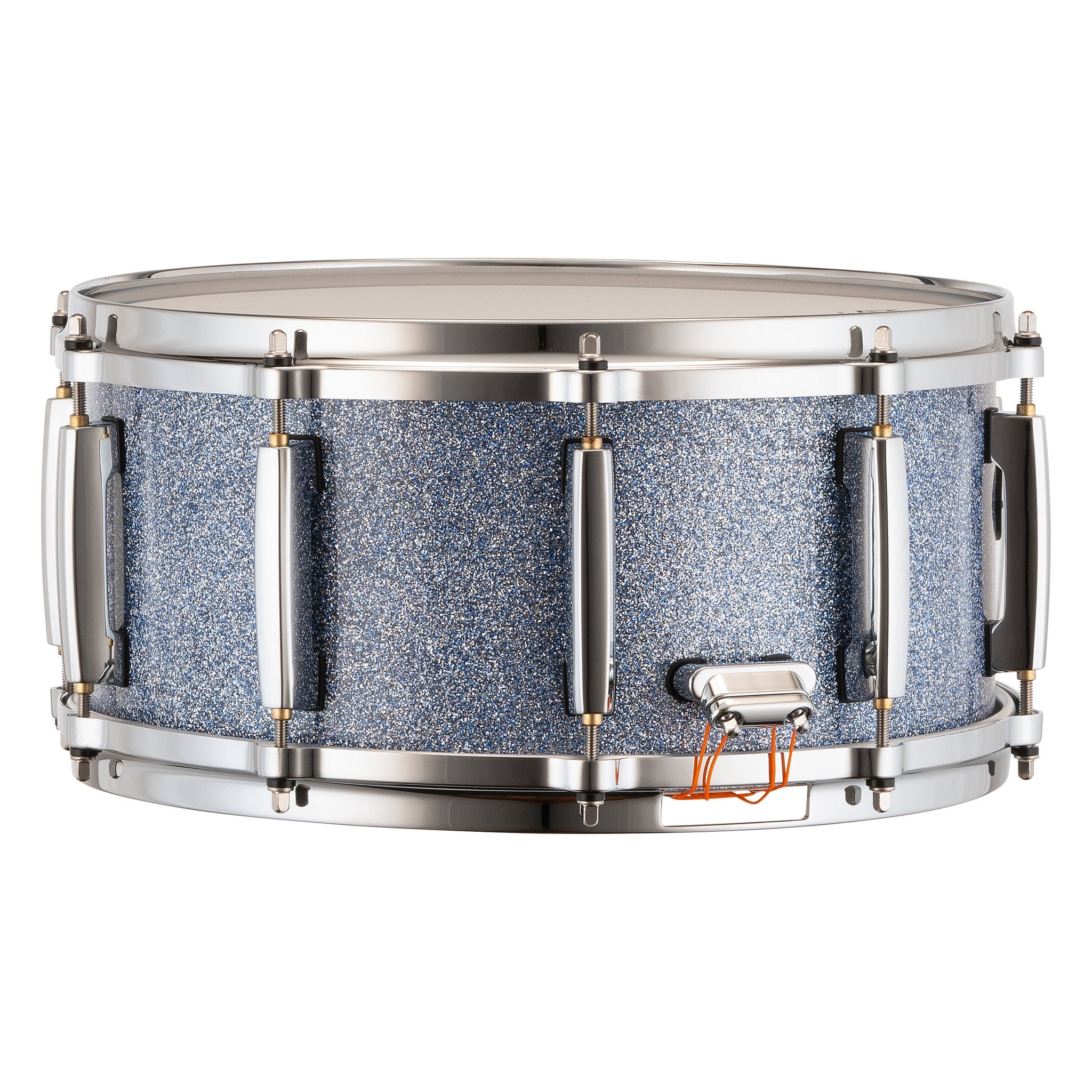 Pearl Masters Maple/Gum Snare Drum - 14" x 6.5" - Crystal Rain - Image 3