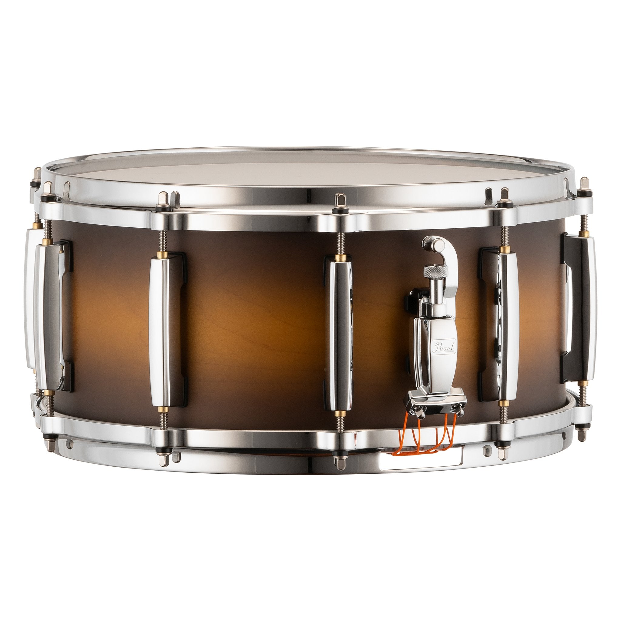 Pearl Masters Maple Snare Drum - 14" x 6.5" - Matte Olive Burst - Image 2