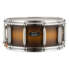 Pearl Masters Maple Snare Drum - 14" x 6.5" - Matte Olive Burst - Image 1