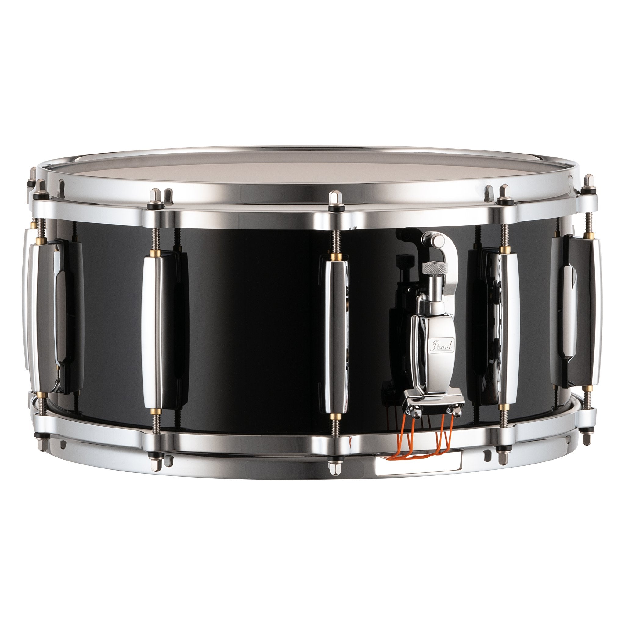 Pearl Masters Maple Snare Drum - 14" x 6.5" - Piano Black - Image 2