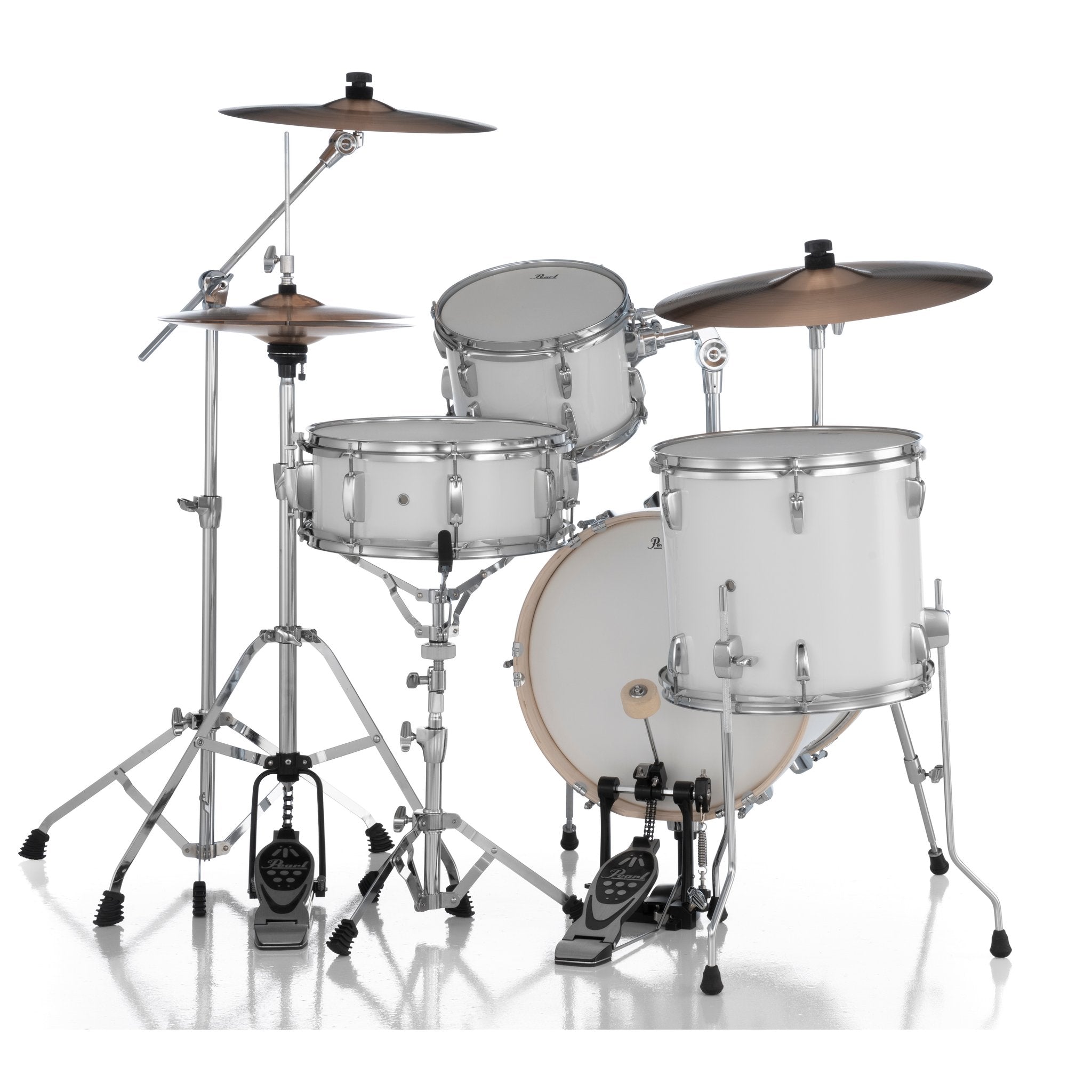Pearl Midtown Compact 4-piece Drum Set with Hardware - 16" Bass Drum - Pure White - Image 8