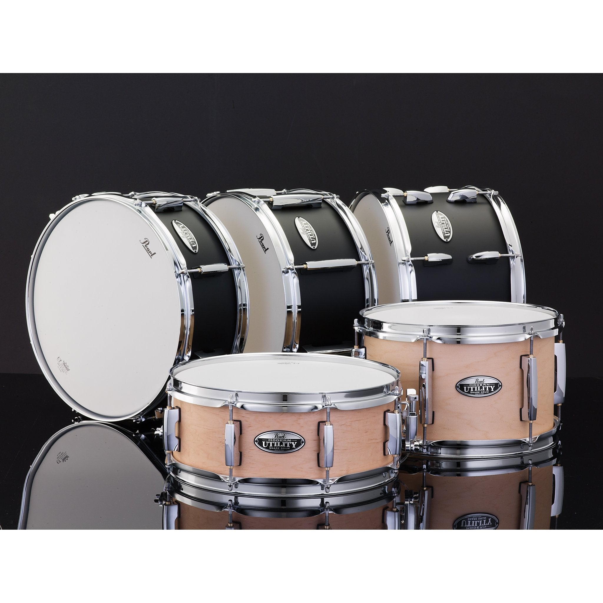 Pearl Modern Utility Maple Snare Drum - 14" x 5.5" - Satin Black - Image 2