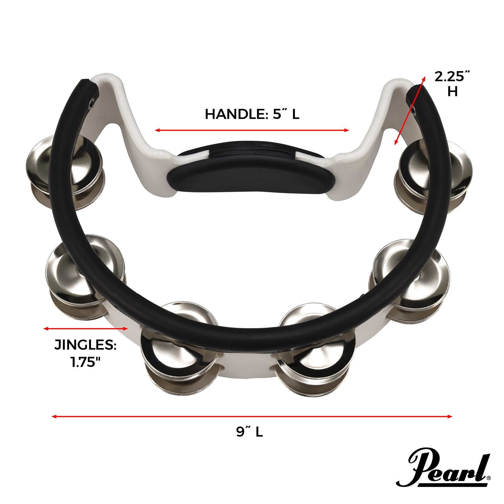 Pearl Percussion Tambourine - Steel Jingle - Image 11