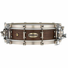 Pearl Philharmonic Concert Snare Drum - Solid Shell Walnut 14x4, 45 Degree Bearing Edges, Boxwood-Rose Single Inlay