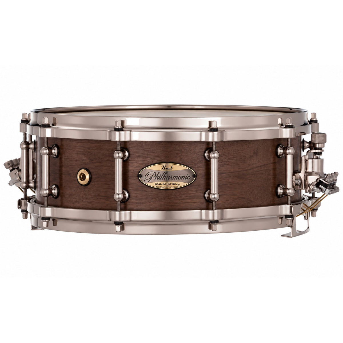 Pearl Philharmonic Solid Shell Walnut Concert Snare Drum Fully Rounded Bearing Edges No Inlay PHSW1450R/N1000