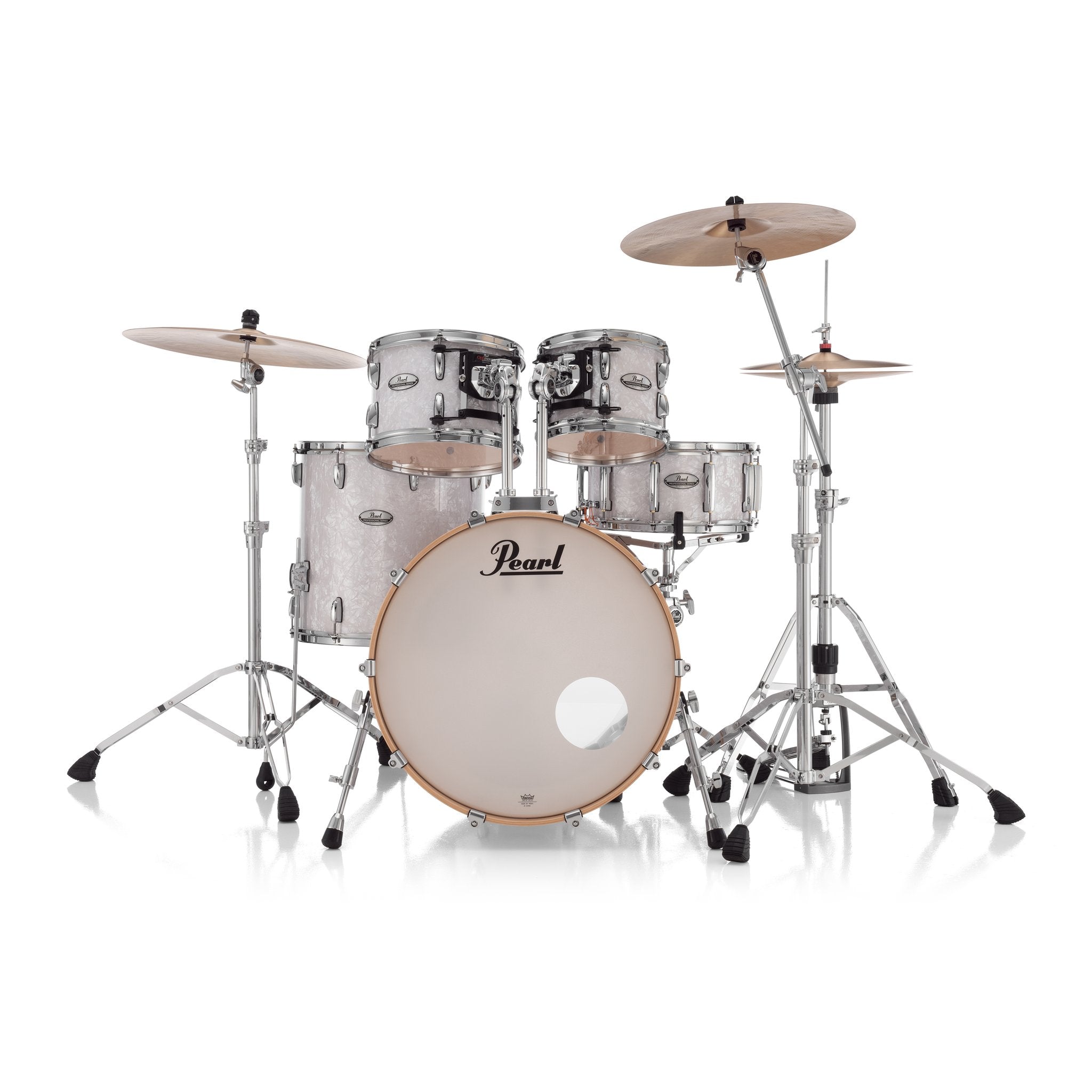 Pearl Professional 4-piece Maple Drum Set Shell Pack - 22" Bass Drum - White Marine Pearl - Image 8