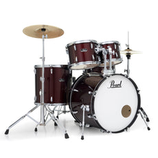 Pearl Roadshow 5-piece Drum Set with Hardware and Cymbals - 22" Bass Drum - Wine Red - Image 1