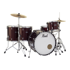 Pearl Roadshow 5-piece Rock Drum Set with Hardware and Cymbals - 22" Bass Drum - Wine Red - Image 1