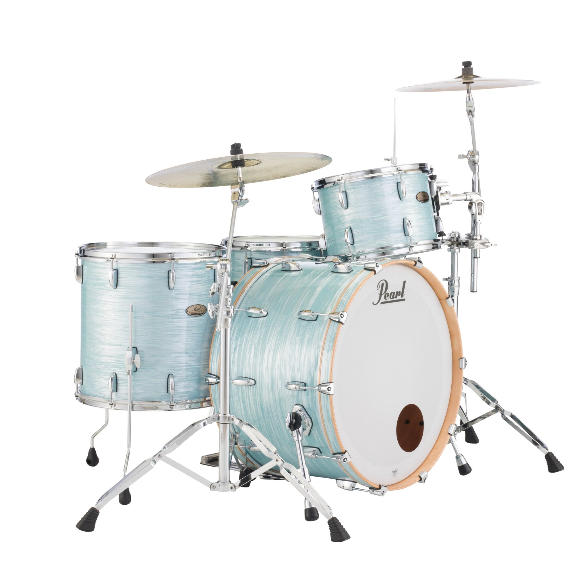 Pearl Session Studio Select 3-piece Drum Set Shell Pack - 24" Bass Drum - Ice Blue Oyster - Image 4