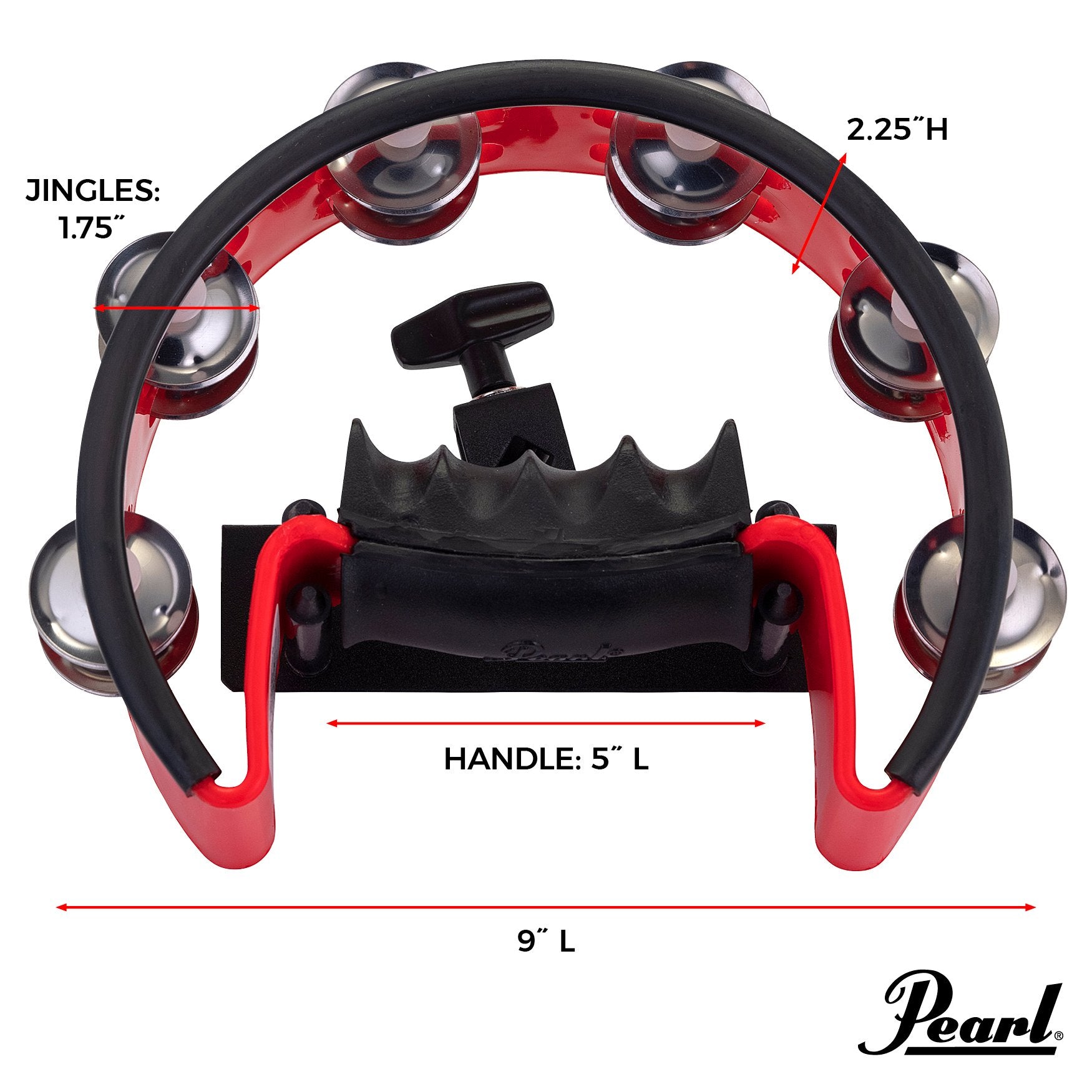 Pearl Ultra Grip Tambourine - Steel Jingles - Image 11