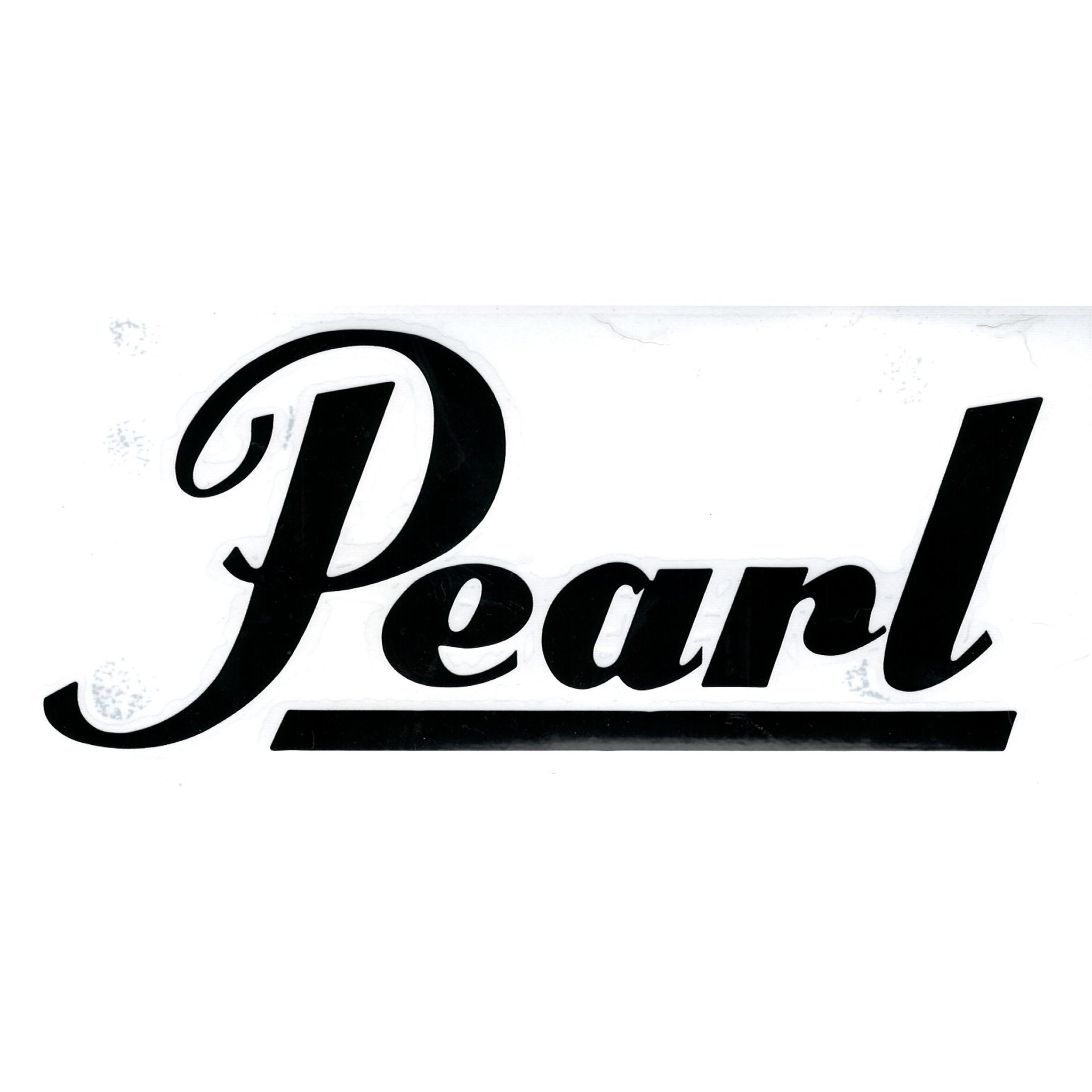 Pearl Vinyl Cut Logo Sticker for Drum Shell - Black - 7.25x3 (Snare) cp2mp