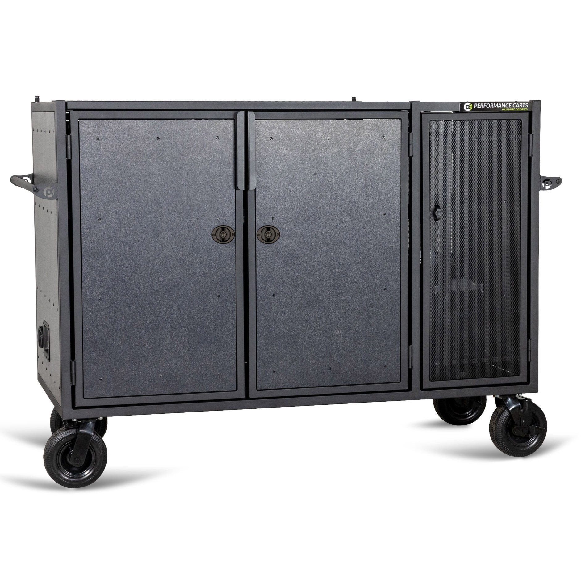 Performance Carts Double Mixer Cart PCM-200e Closed Angle