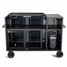 Performance Carts - Energy Series Double Mixer Cart with Side Compartment for Ecoflow Power Station & 2048 Wh Ecoflow Delta 3 Max Portable Power Station