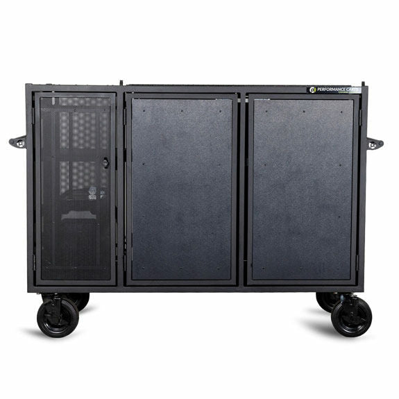 Performance Carts - Energy Series Double Mixer Cart with Side Compartment for Ecoflow Power Station & 3600 Wh Ecoflow Delta Pro 3 Portable Power Station
