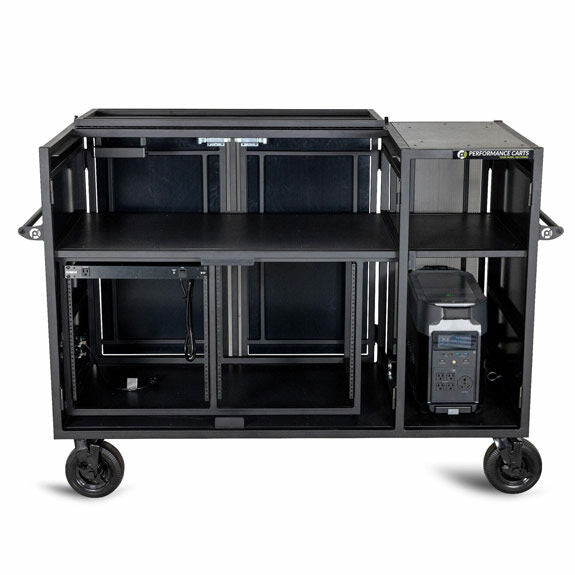 Performance Carts - Energy Series Double Mixer Cart with Side Compartment for Ecoflow Power Station & 4096Wh Ecoflow Delta Pro 3 Portable Power Station