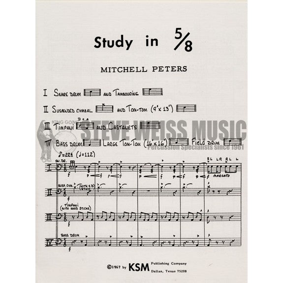 Peters-Study in Five Eight (SP)-P/T