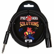 6' - Pig Hog Balanced Cable  1/4" TRS(M) - XLR(M)