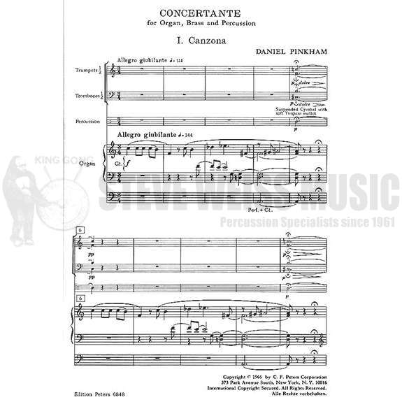 Pinkham-Concertante #2(SP)-P/4T 2TP/2TN/Org