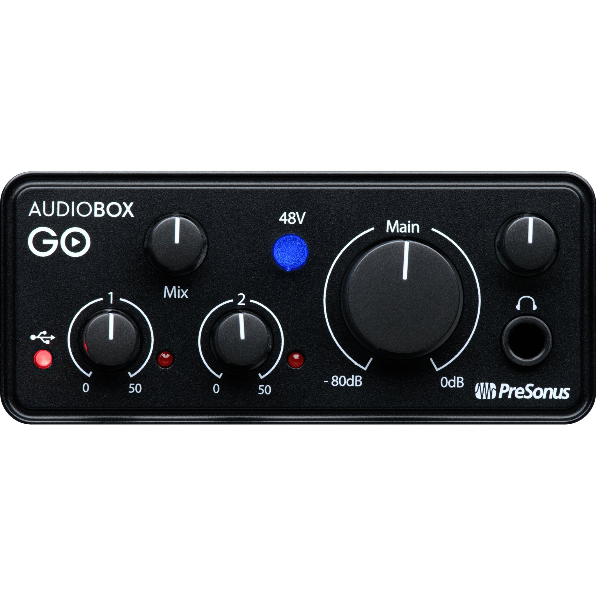 PreSonus AudioBox GO Front Panel