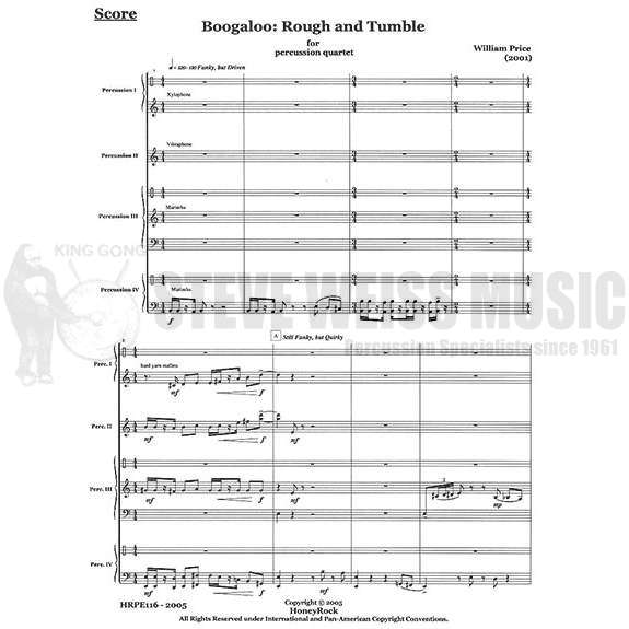Price-Boogaloo:Rough and Tumble for Percussion Quartet (SP)-V/X/
