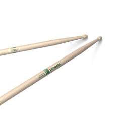 Promark 5B Rebound Raw Hickory Wood Tip Drumsticks - Image 1