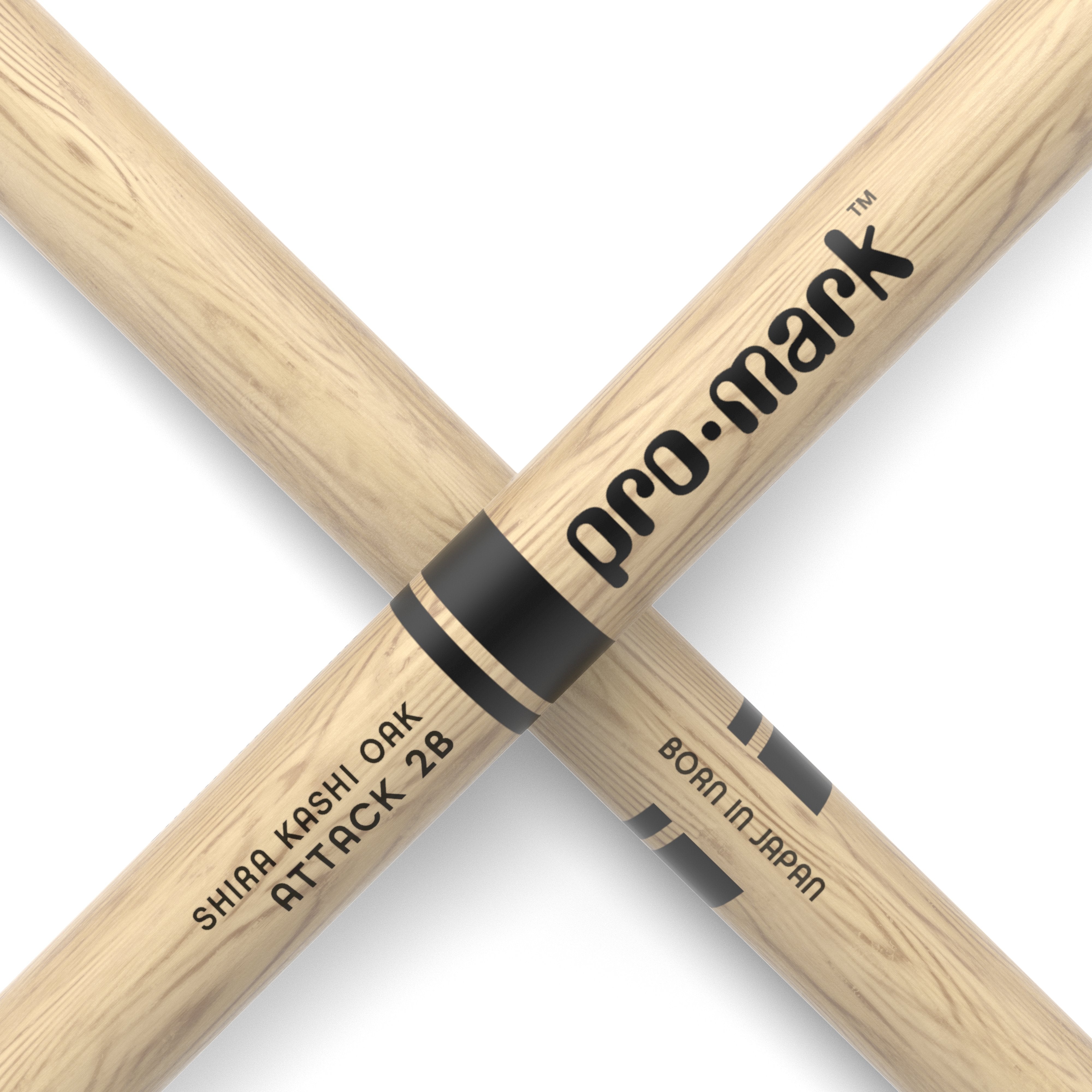 Promark PW2BN Classic Attack Shira Kashi Oak 2B Nylon Tip Drumsticks - Image 5