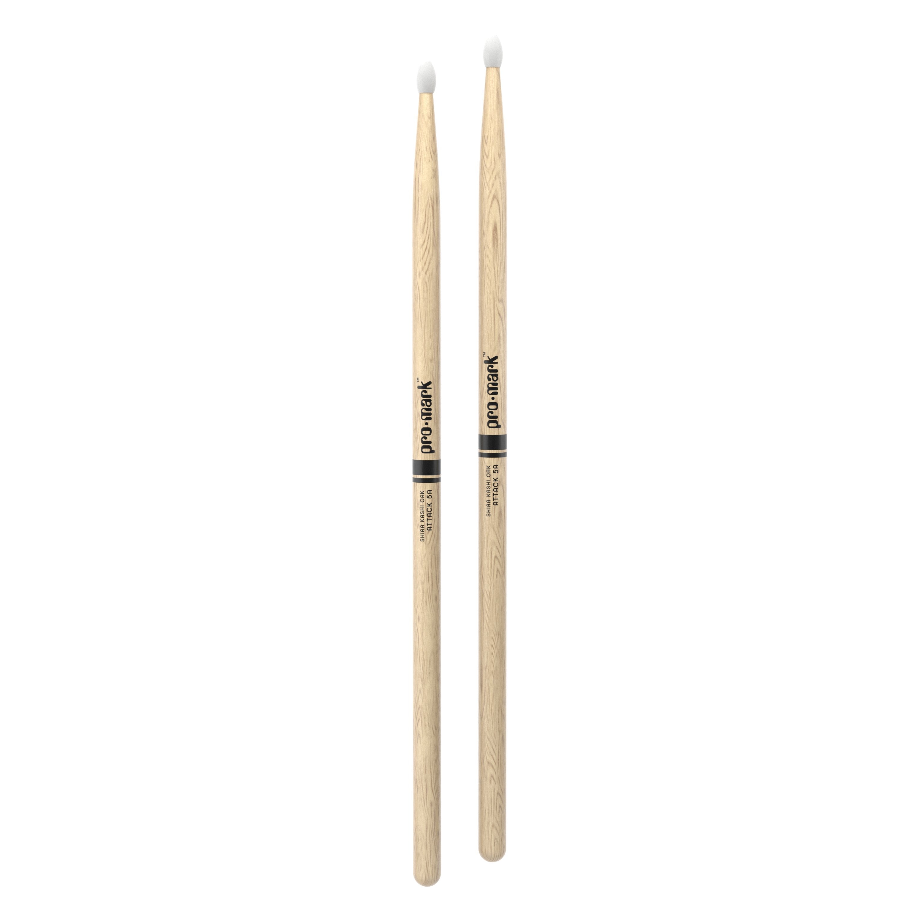 Promark PW5AN Classic Attack Shira Kashi Oak 5A Nylon Tip Drumsticks - Image 3