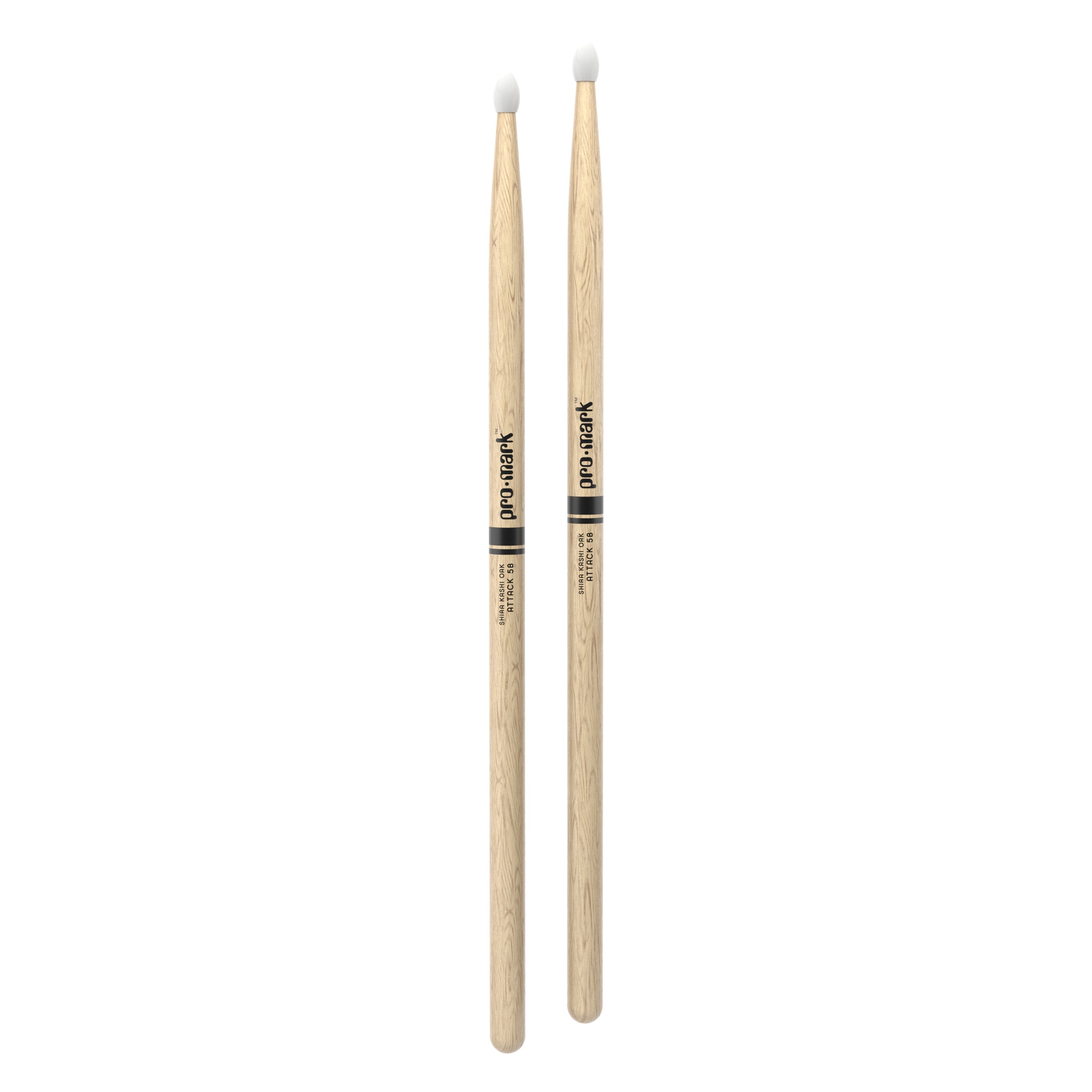 Promark PW5BN Classic Attack Shira Kashi Oak 5B Nylon Tip Drumsticks - Image 3