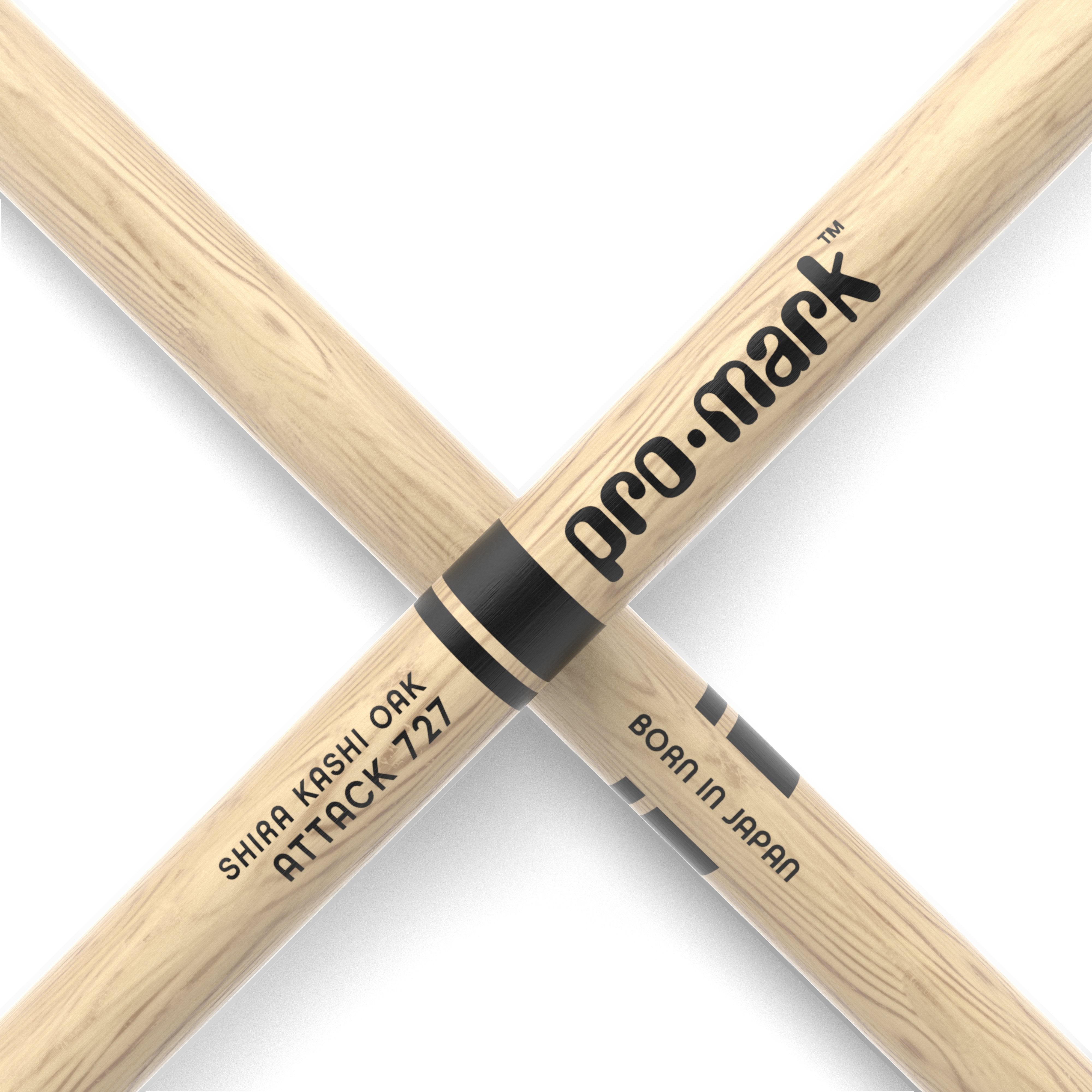 Promark PW727N Classic Attack Shira Kashi Oak Nylon Tip Drumsticks - Image 5