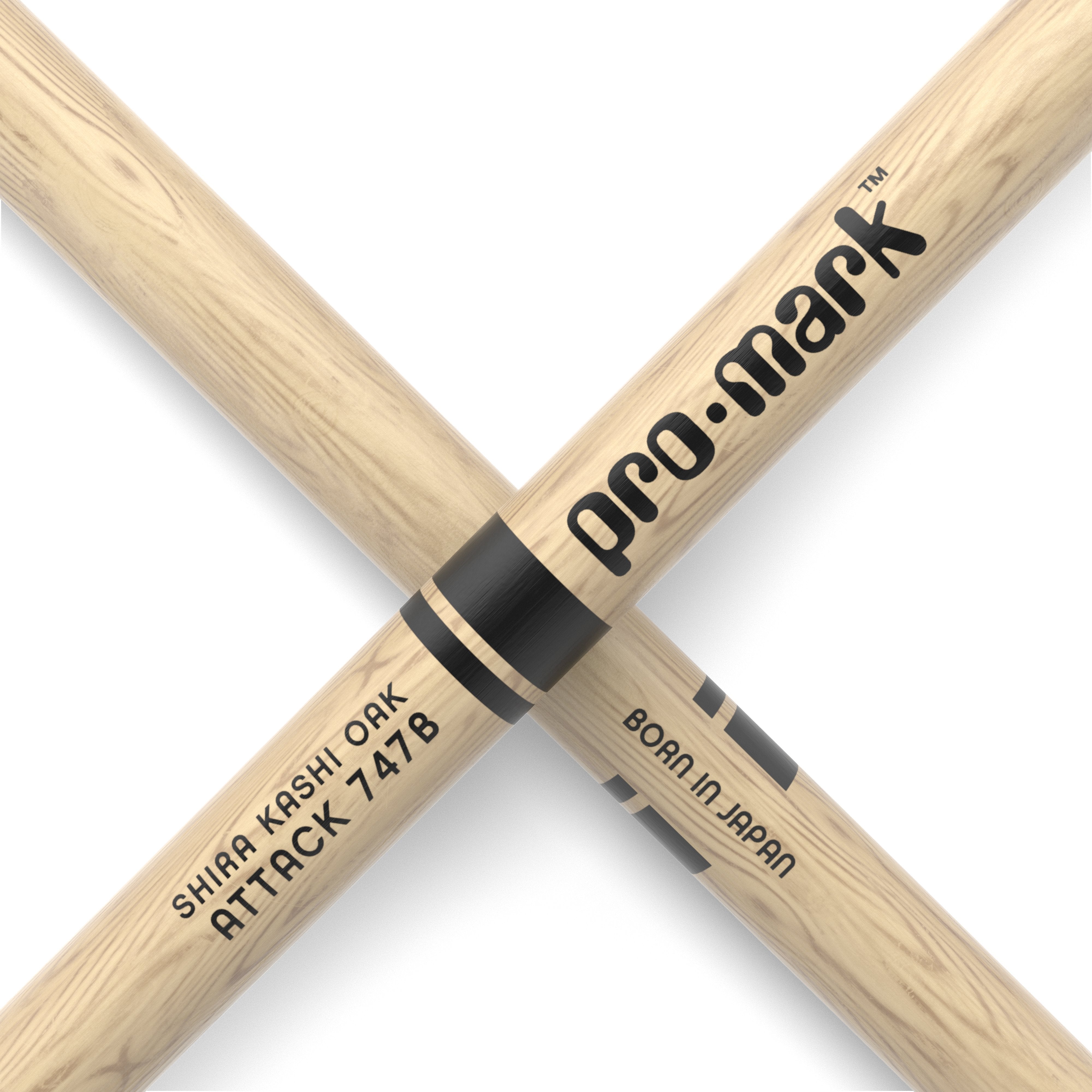 Promark PW747BW Classic Attack Shira Kashi Oak Wood Tip Drumsticks - Image 5