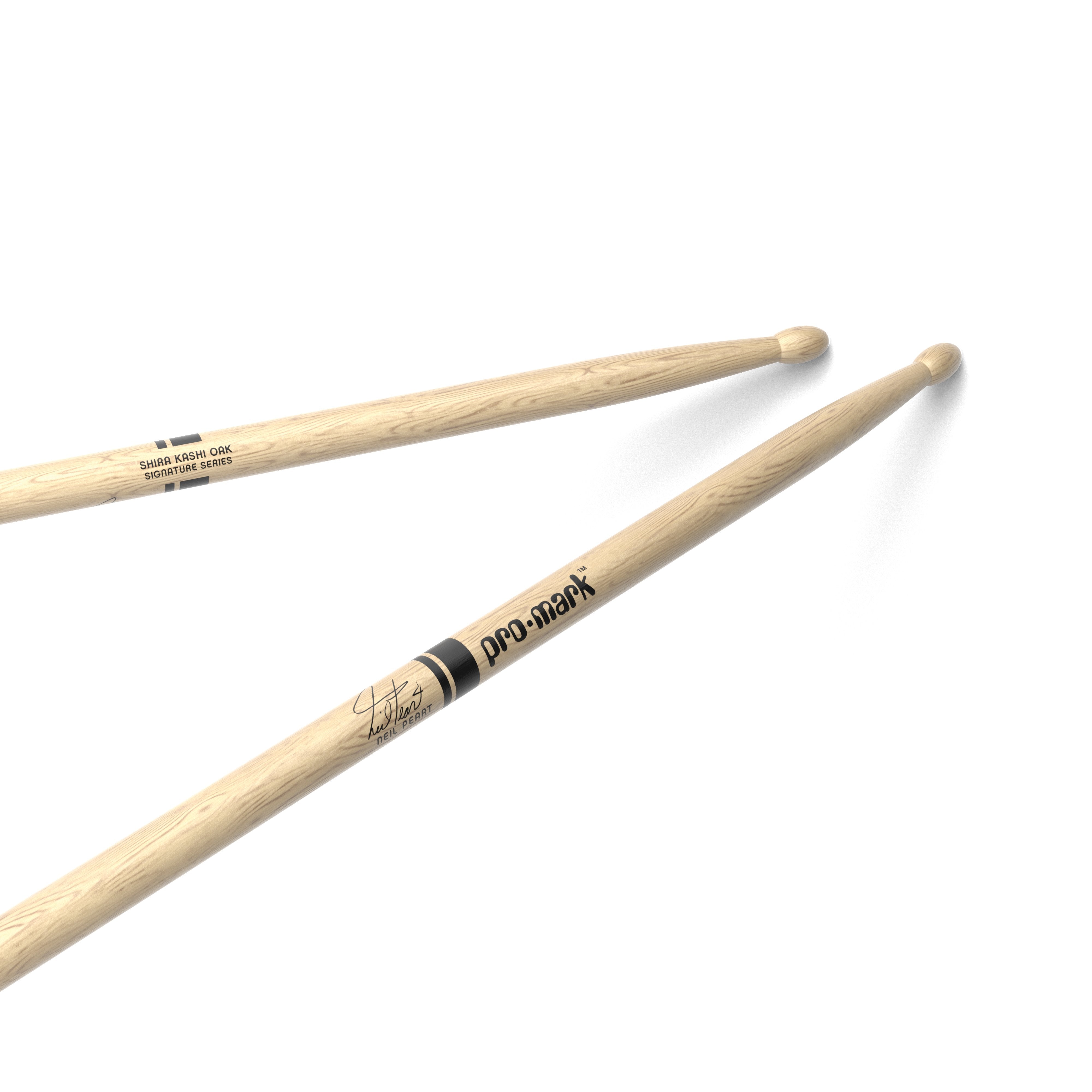 Promark PW747W Neil Peart Shira Kashi Oak Wood Tip Drumsticks - Image 1