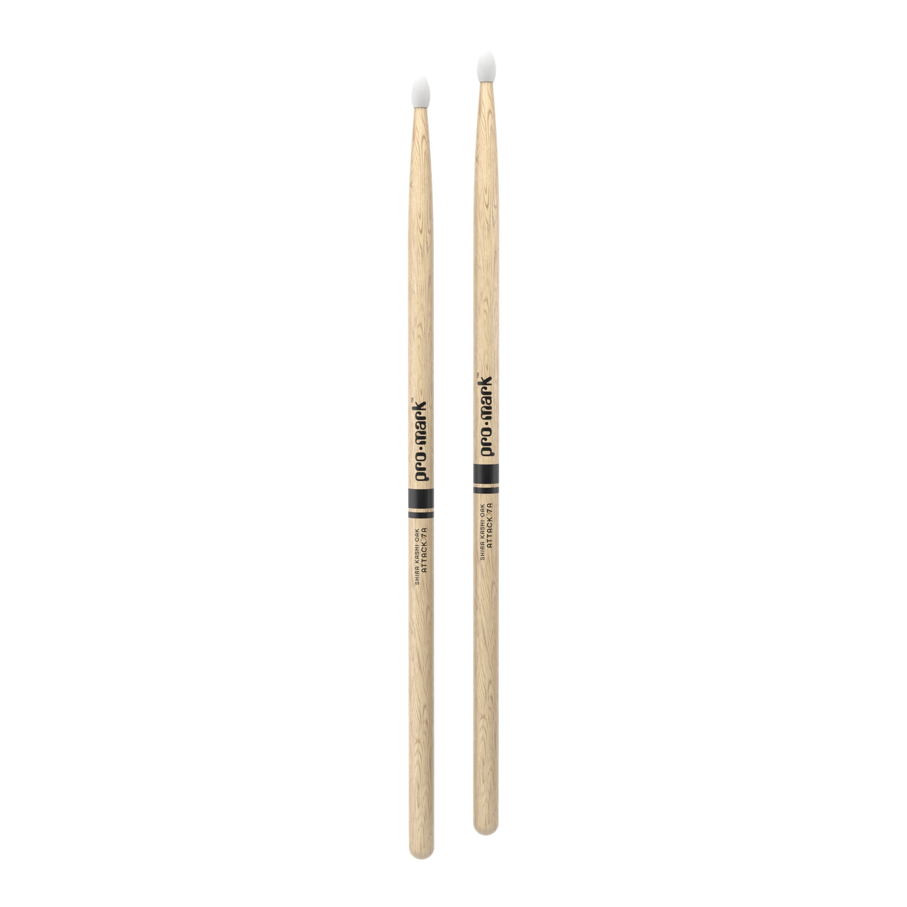 Promark PW7AN Classic Attack Shira Kashi Oak 7A Nylon Tip Drumsticks - Image 3