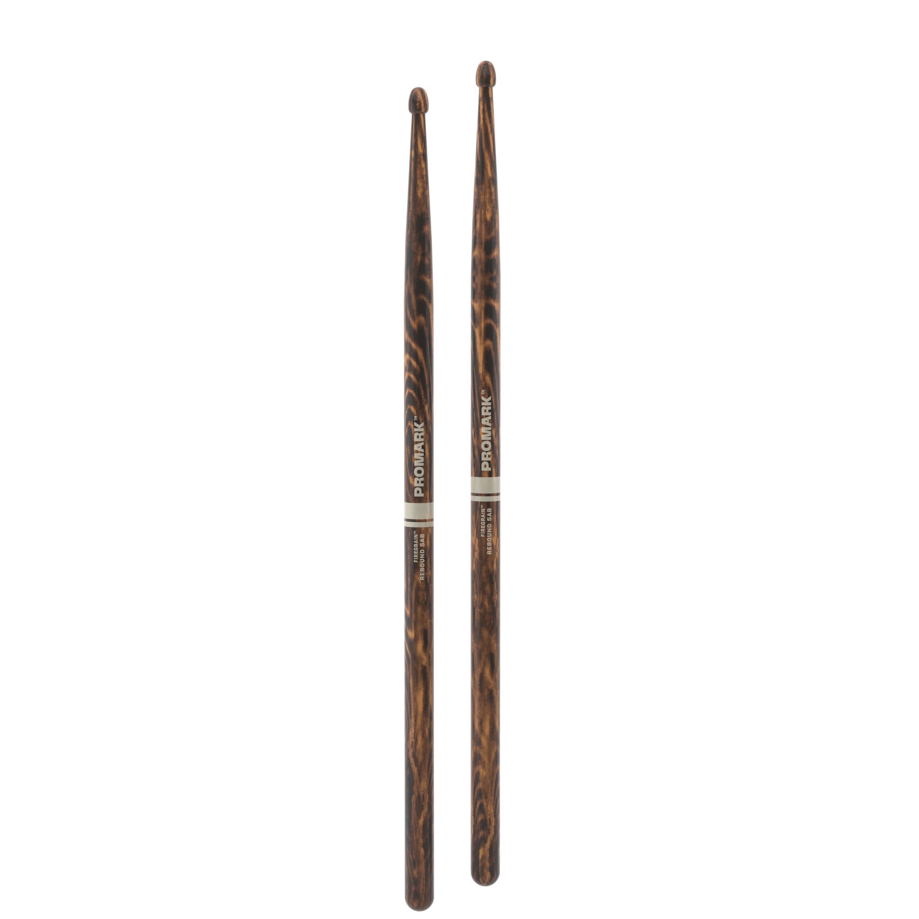 Promark Rebound 5AB FireGrain Drumsticks - Acorn Wood Tip - Image 3