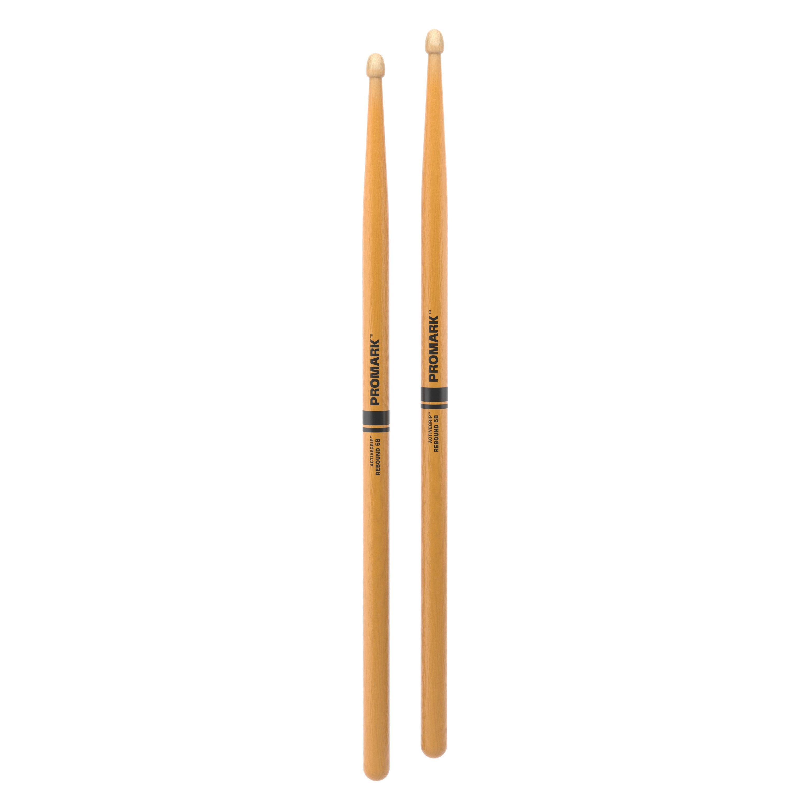 Promark Rebound R5BAGC 5B ActiveGrip Drumsticks - Clear - Image 3