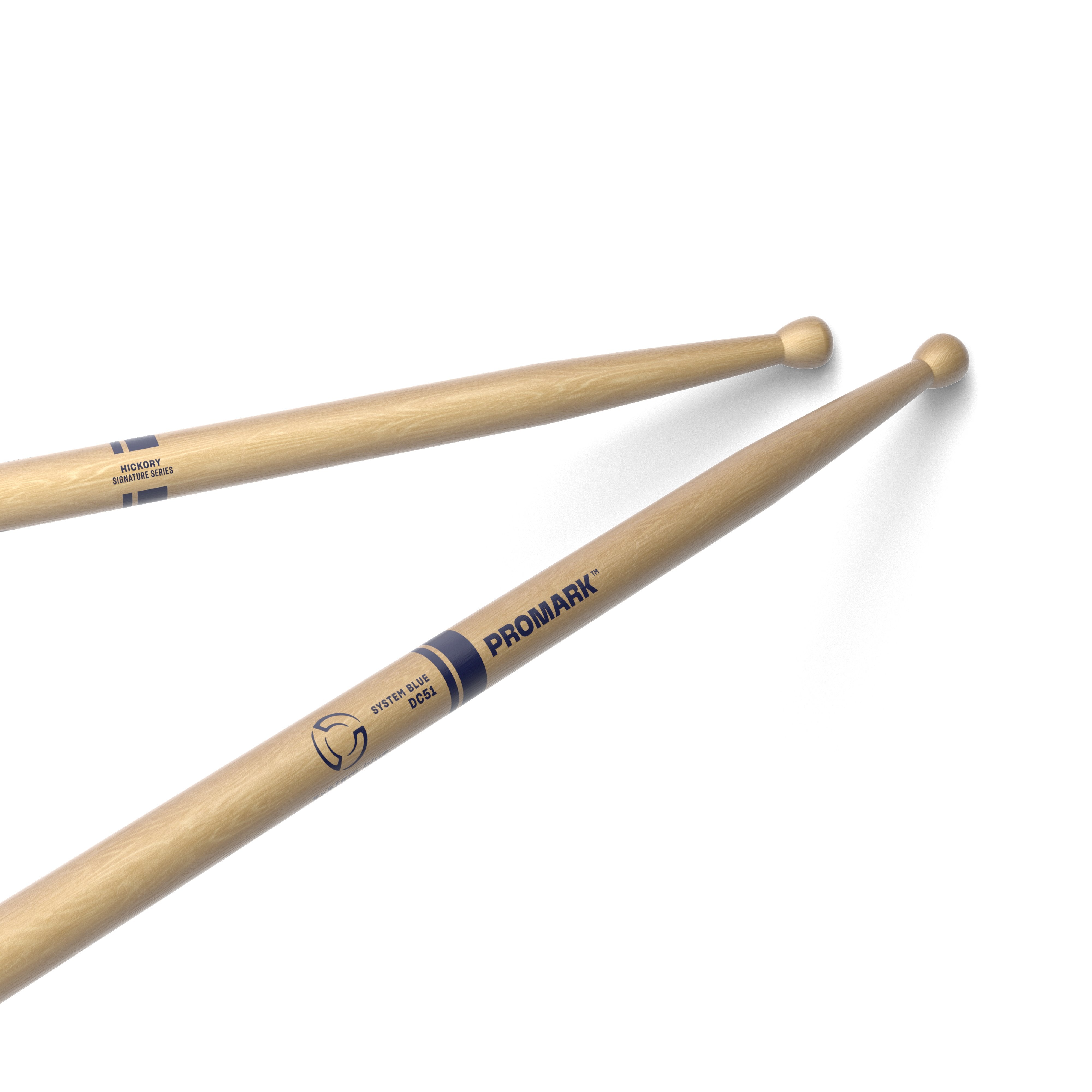 Promark TXDC51W System Blue Marching Snare Drumsticks - Image 1