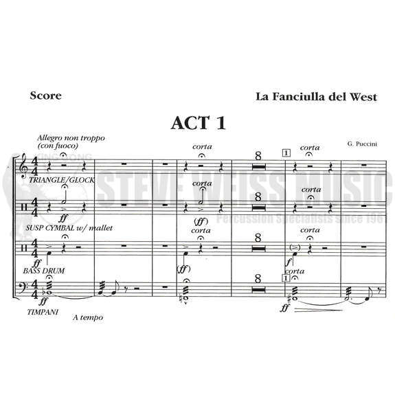 Puccini-La Fanciulla del West (Girl of the Golden West) (perc. a
