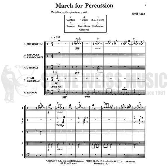 Raab-March for Percussion (SP)-P/2T