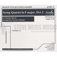 Ravel-String Quartet in F Major, Mvt. 2 arr Mayhue (SP)- 4M