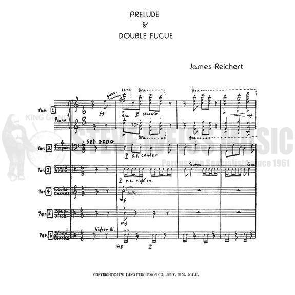 Reichert-Prelude and Double Fugue (SP)-P/4T/X/V/M/B/C/PN