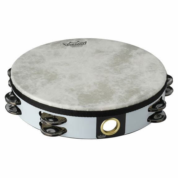 Remo 10" Pre-Tuned Double Row Tambourine - White