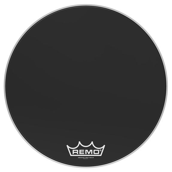 30" Remo Ambassador Ebony Marching Bass Drum Head