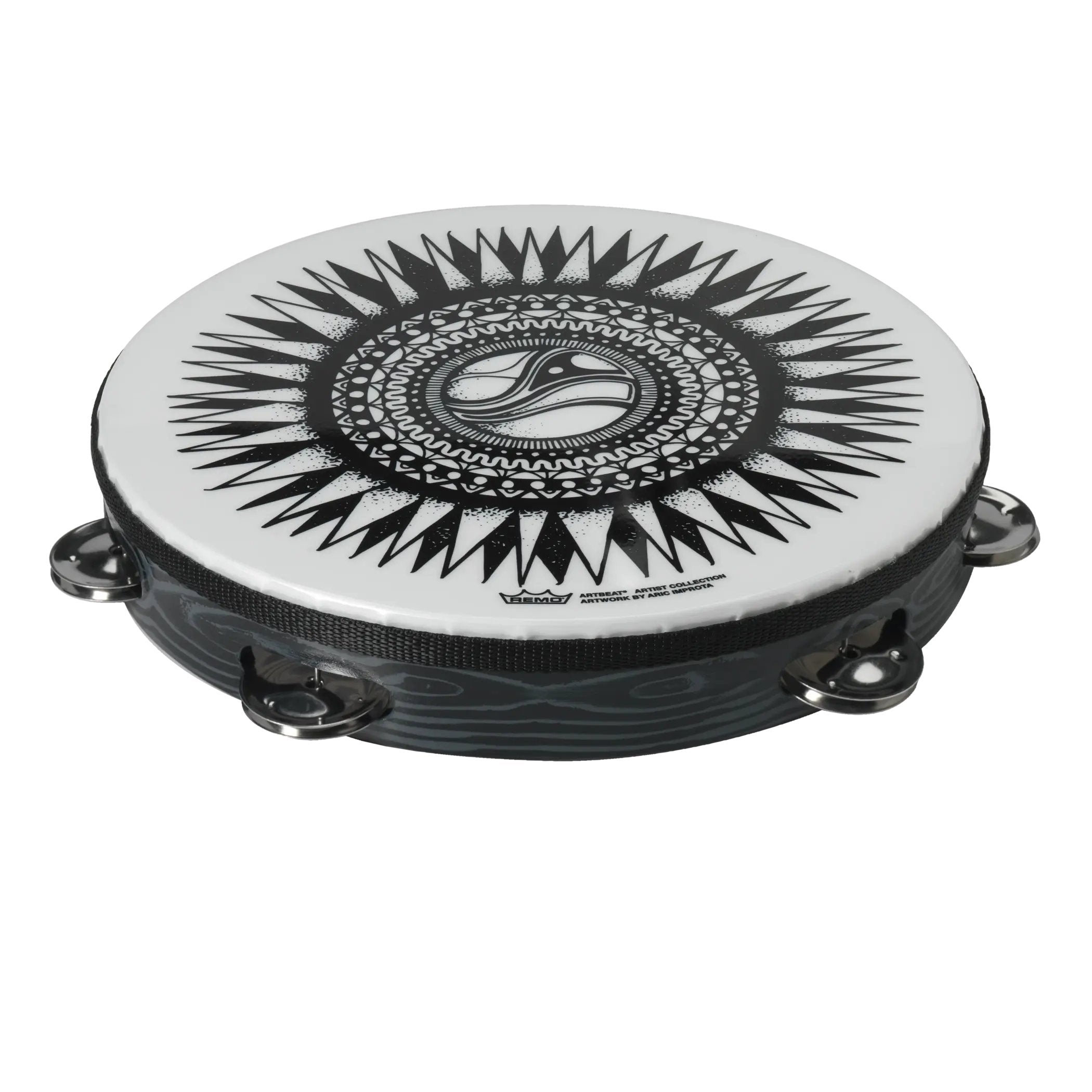 Remo ARTBEAT Artist Collection Tambourine - Aric Improta - New Sun