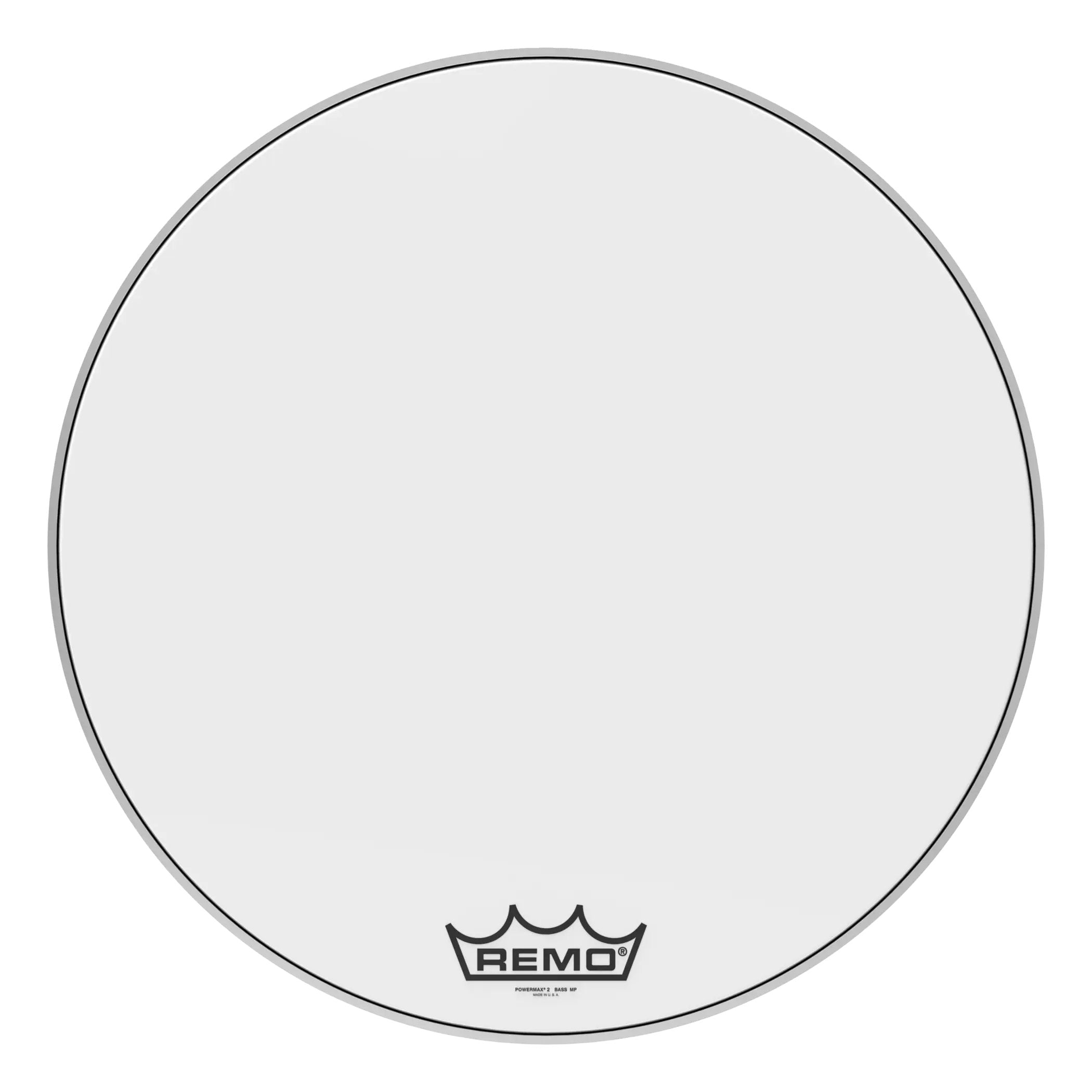 Remo Powermax 2 Ultra White Crimplock Marching Bass Drumhead - 28"