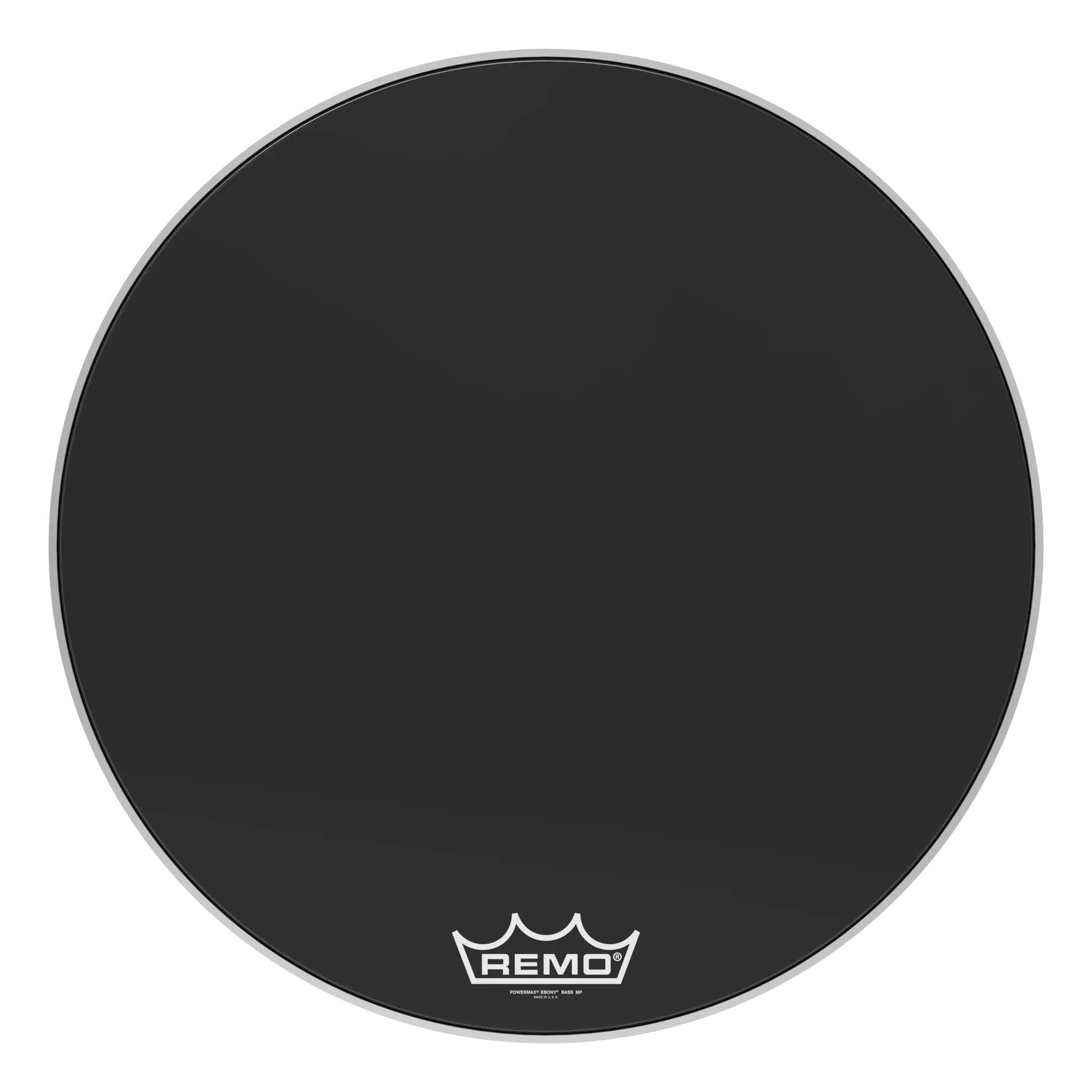 Remo Powermax Ebony Crimplock Marching Bass Drumhead - 30"