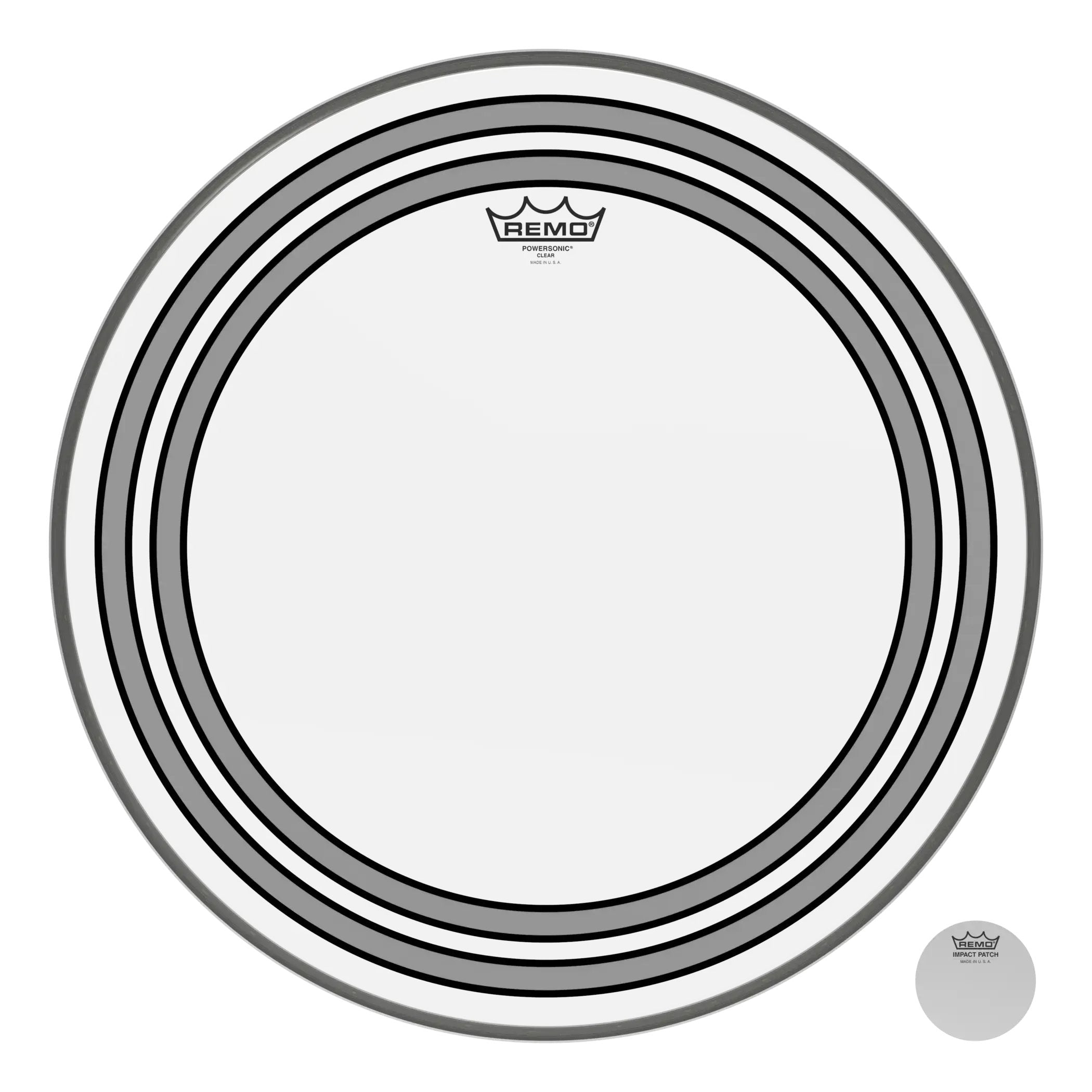 Remo Powersonic Clear Bass Drumhead - 20"