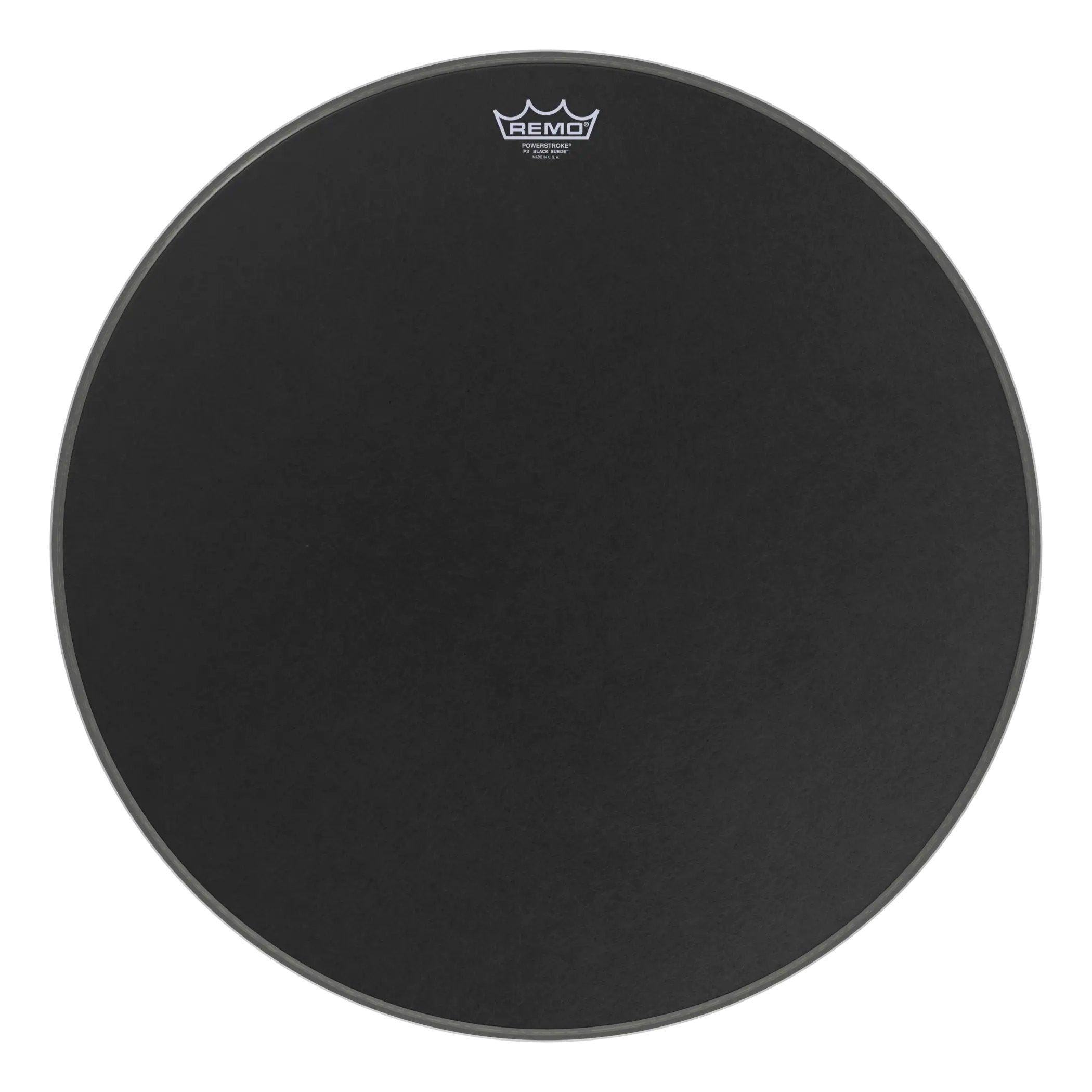 Remo Powerstroke P3 Black Suede Bass Drumhead - 24"