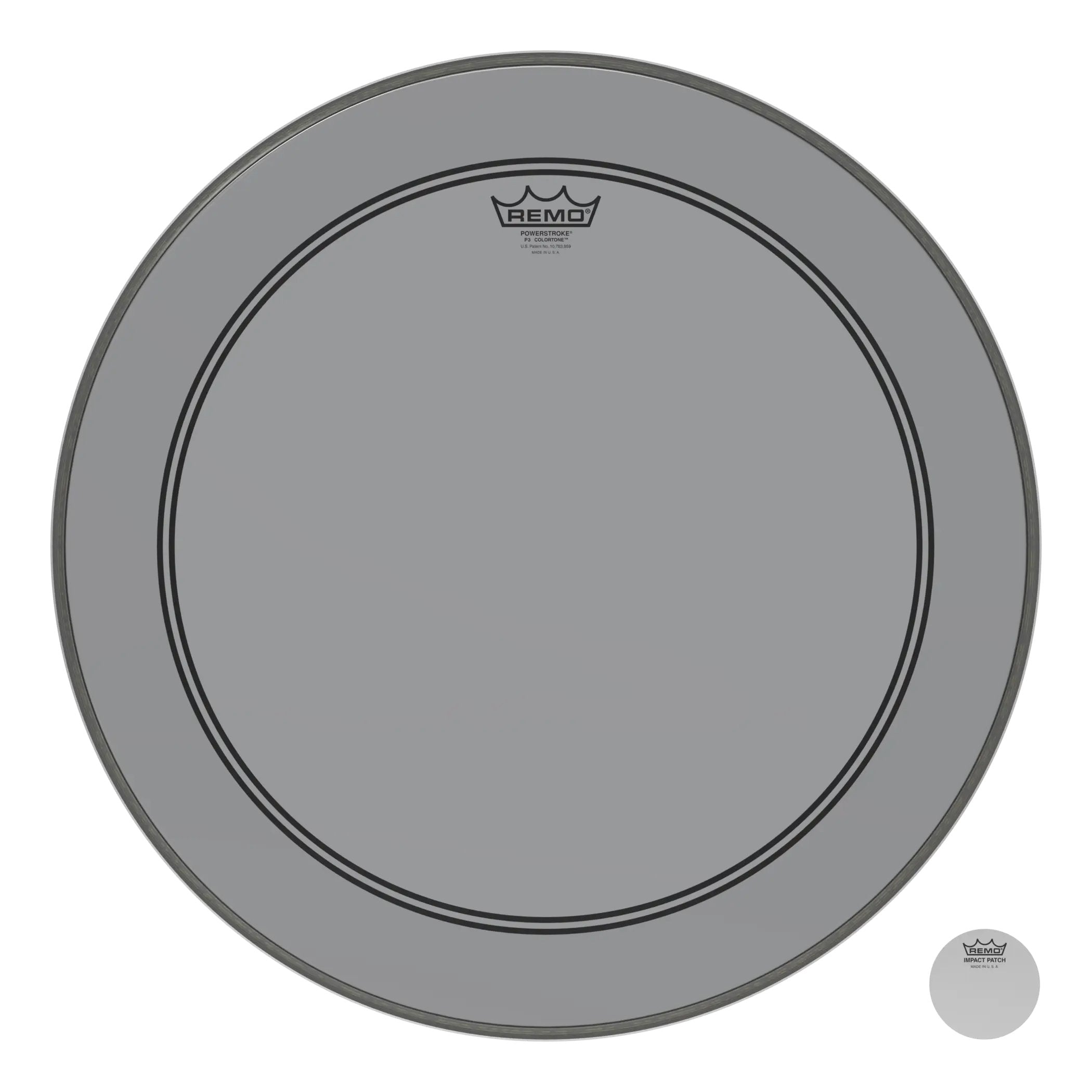 Remo Powerstroke P3 Colortone Smoke Bass Drumhead - 22"